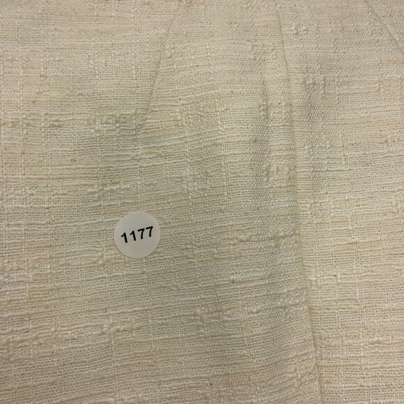 Banana Republic Tweed Frayed Ruffle Sleeve Blazer Ivory  Size 8 - Picture 8 of 8